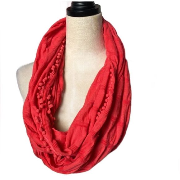 J. Crew Coral Colored Women's Infinity Scarf (One Size) - Picture 3 of 9